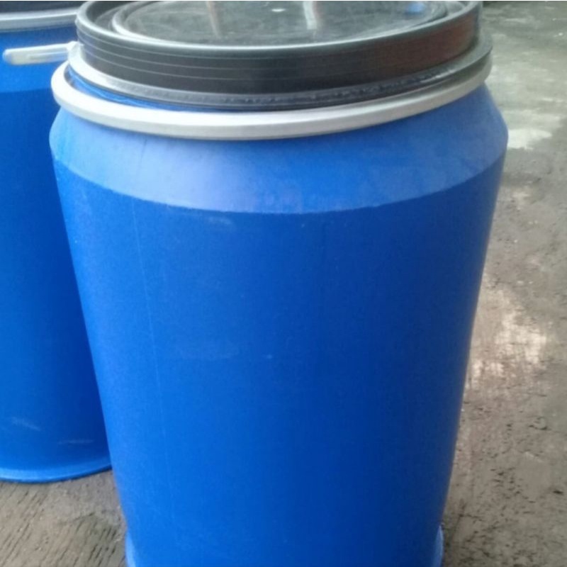 New Drum Tong Tempat Sampah Plastik 200 Liter Tutup Lebar. Tangki Tandon Toren Air