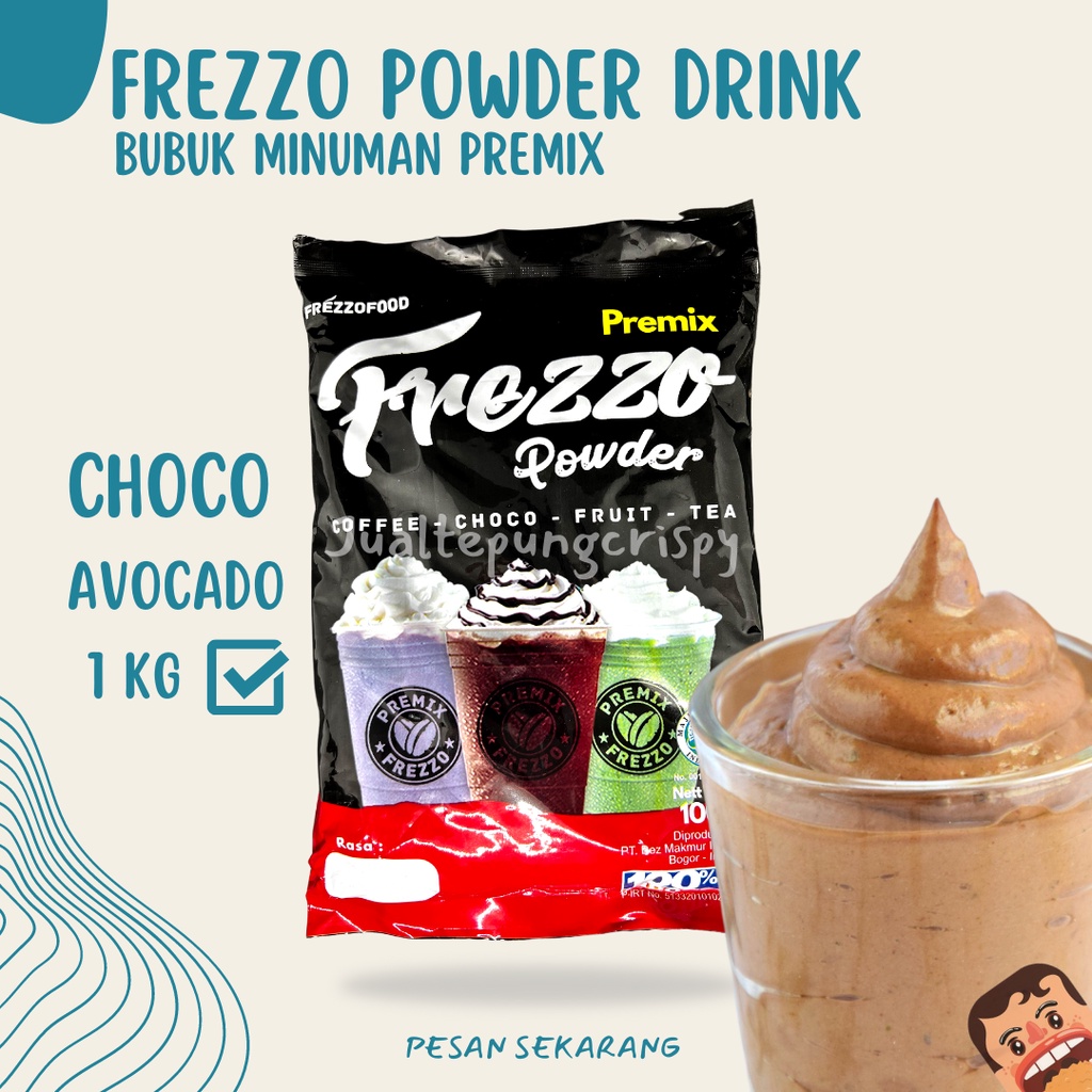Frezzo Rasa Coklat Avocado Powder - Bubuk Minuman Rasa - Bubble Drink Kemasan 1KG