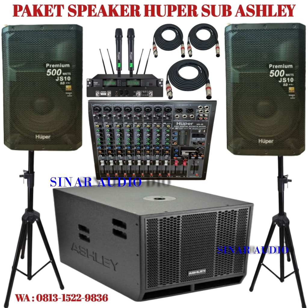 PAKET OUTDOOR SPEAKER HUPER SUBWOOFER ASHLEY ORIGINAL
