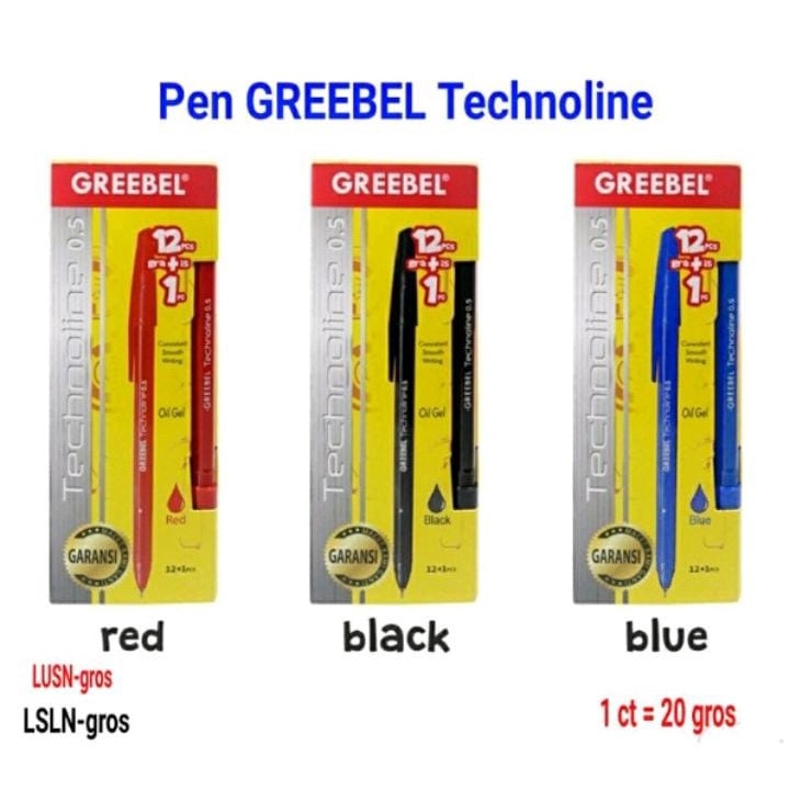 

PULPEN GREEBEL TECHNOLINE 0,5 HITAM/BIRU/MERAH PER PCS