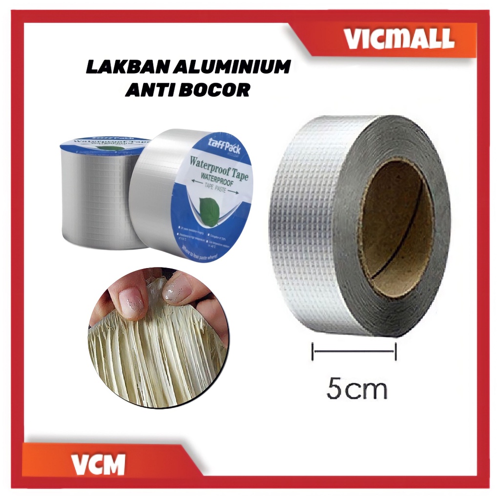 (VCM) Lakban Alumunium Lakban Waterproof Lakban 5cm  x 5m