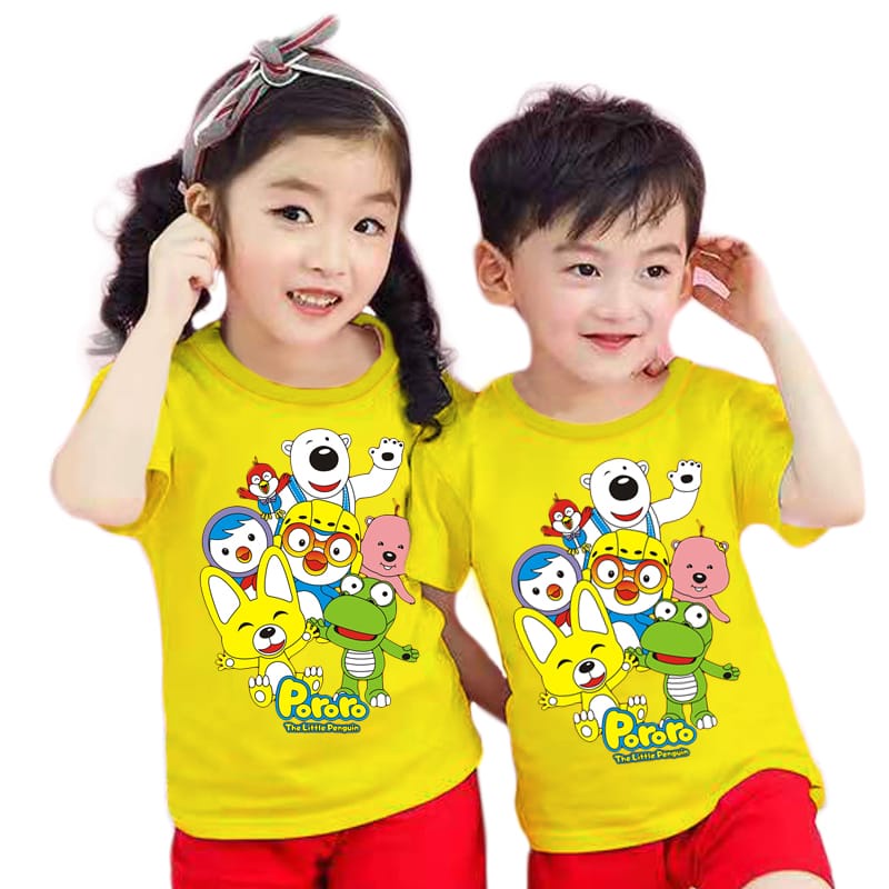 pakaian kaos anak PORORO UNISEX laki/perempuan