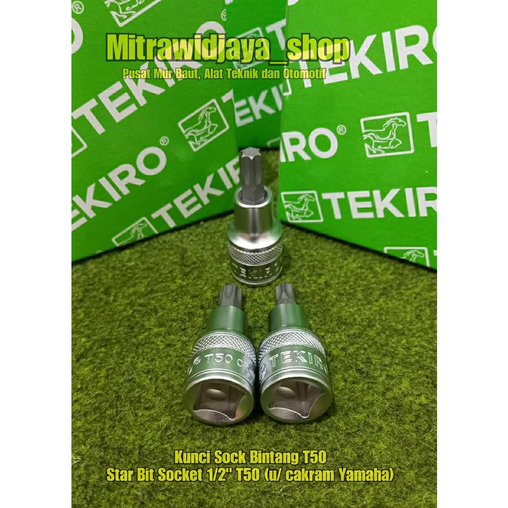 Mata Soket Bintang Pukul T40 / T45 / T50 Gagang 1/2" inch Dr. / Kunci Ketok Star Bit Sock TEKIRO kun