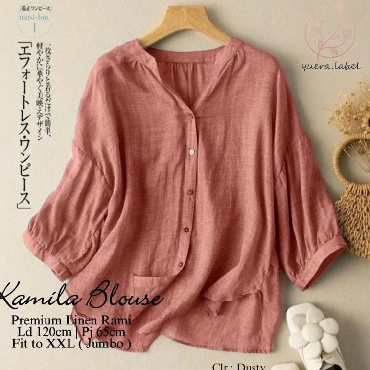 TERLARIS Rivana Kamila Blouse Wanita Jumbo LD 120 n Premium Korean Style