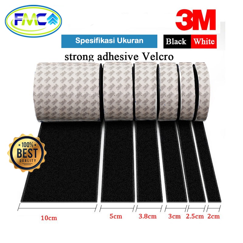 Velcro Tape 10cm Double Tape Velcro Perekat Super Kuat Hook and Loop Adhesive Serbaguna Magic Praktis Murah