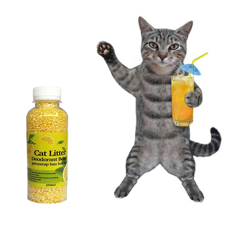 Pewangi Pasir Kucing 250gr Bentonite Tahan Lama Litter &amp; Toilet Lainnya Cat Litter Deodorizer