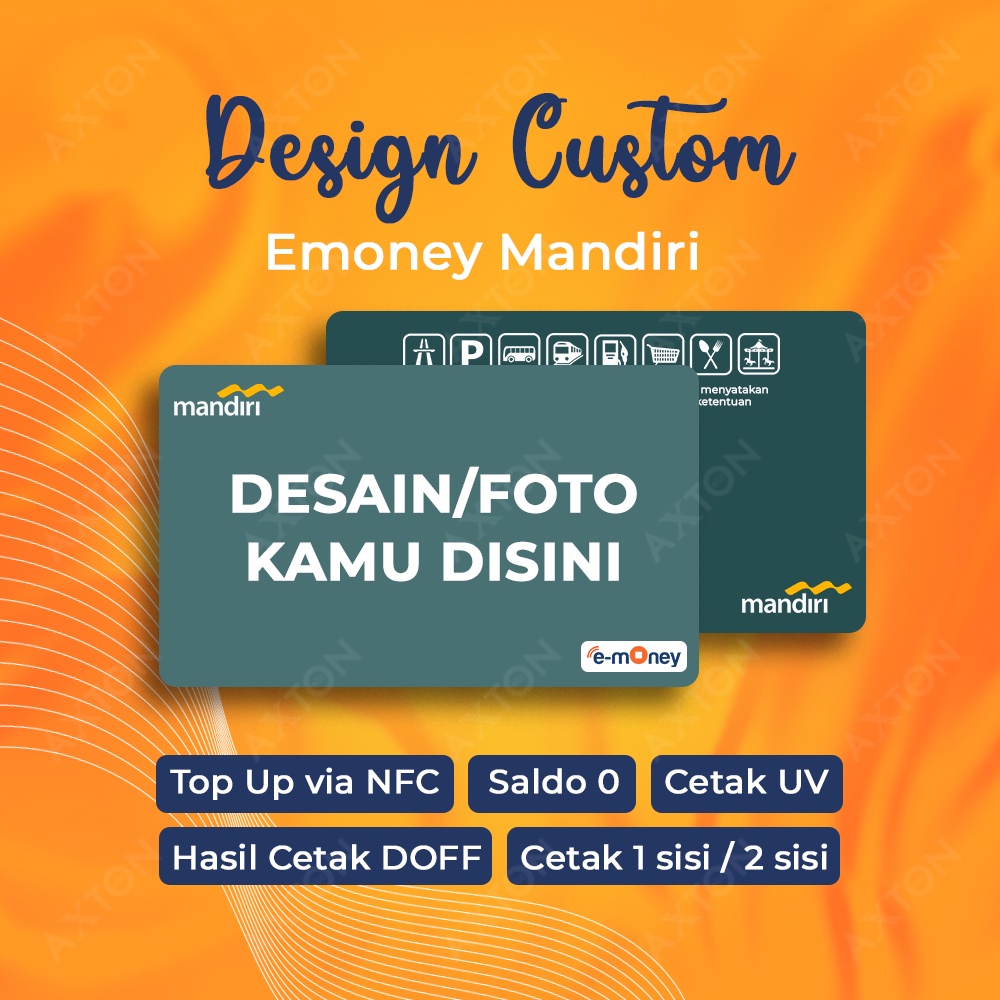 CUSTOM PRINT UV KARTU E MONEY E TOLL MANDIRI 1 SISI ATAU 2 SISI