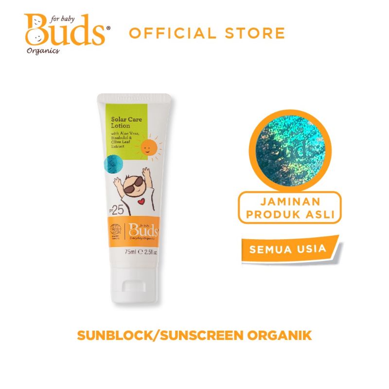 Buds Organics Solar Care Lotion // Sunblock Sunscreen Pelindung Kulit Bayi dan Anak dari Matahari