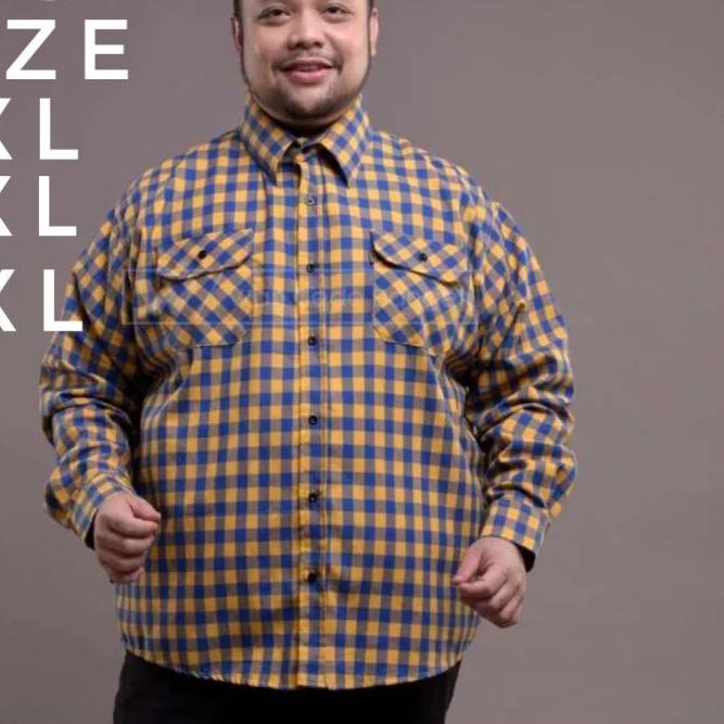 ۞ KEMEJA FLANEL JUMBO SUPER JUMBO BIGSIZE 5XL-7XL ✯