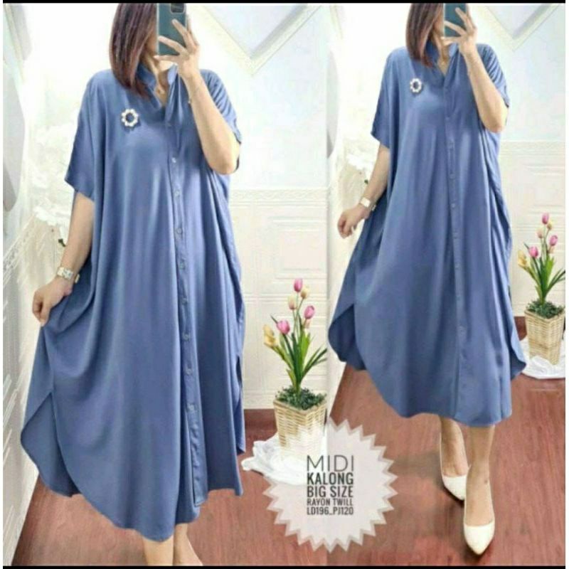 Daster Jumbo Lowo Kalong Kelalawar Terbaru Busui Polos Kekinian Terlaris Bahan Rayon