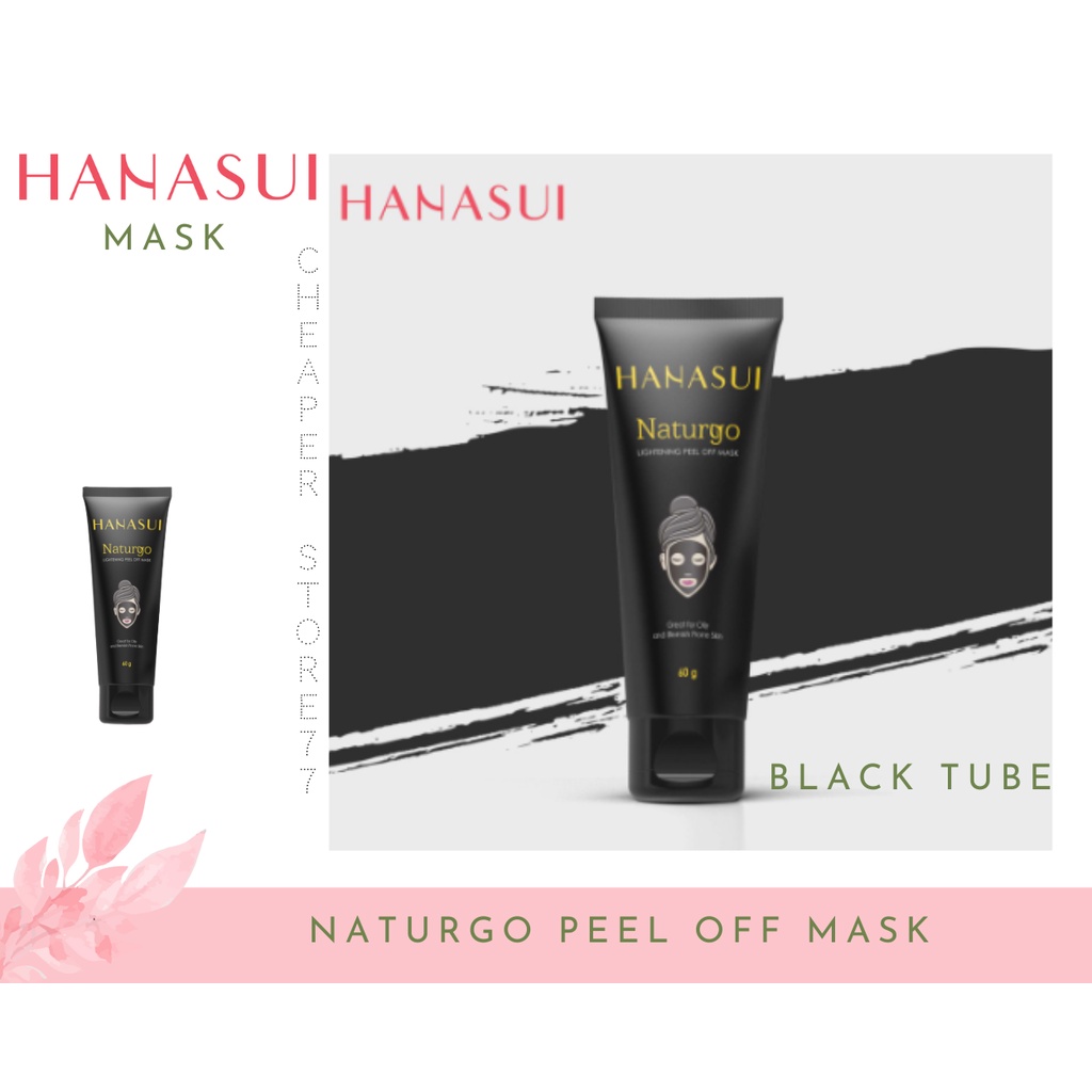 HANASUI - EGG WHITE PEEL OF MASK 80 ML - NATURGO BLACK TUBE 60 ML