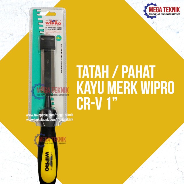 ] Tatah / Pahat Kayu / Wood Chiesel Wipro CR-V 1"