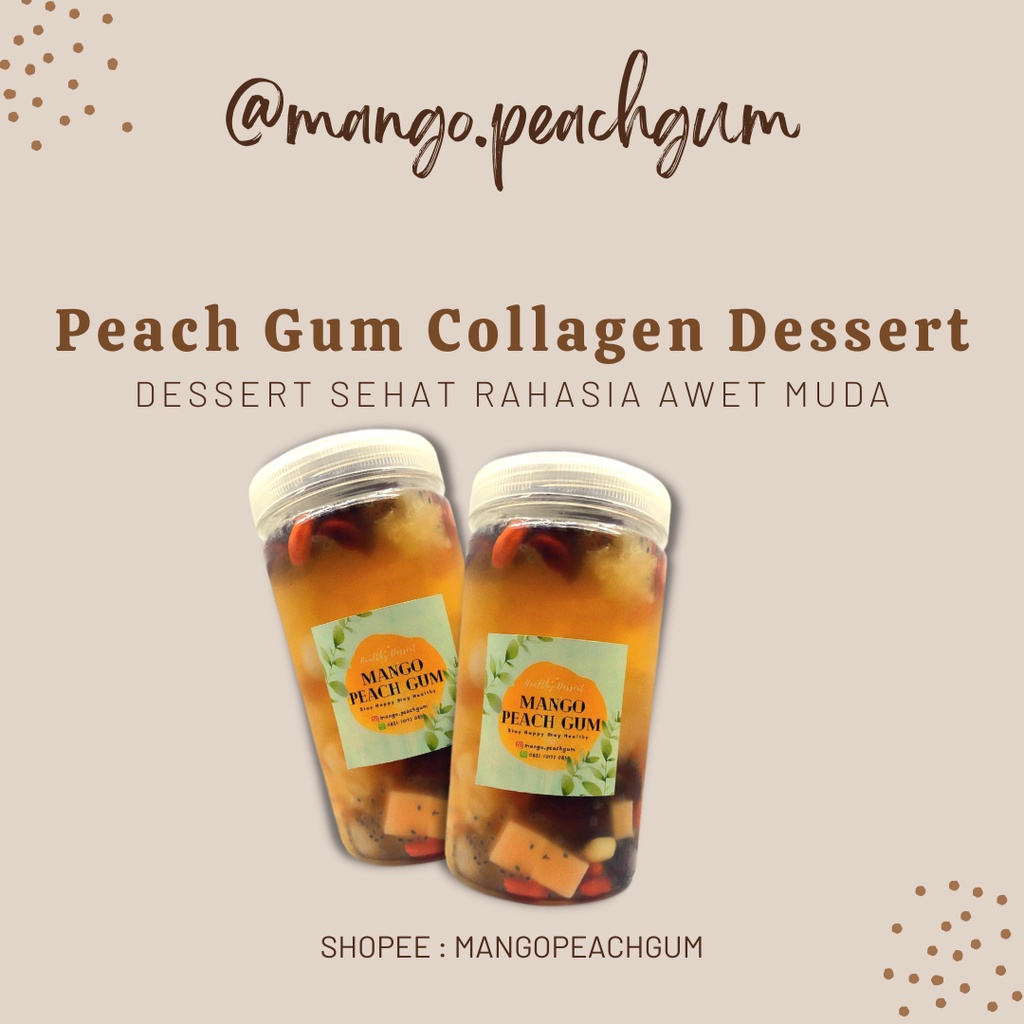 

Peach Gum / Collagen Dessert / Siap saji / 900ml porsi BESAR / Dessert Sehat / Makanan sehat