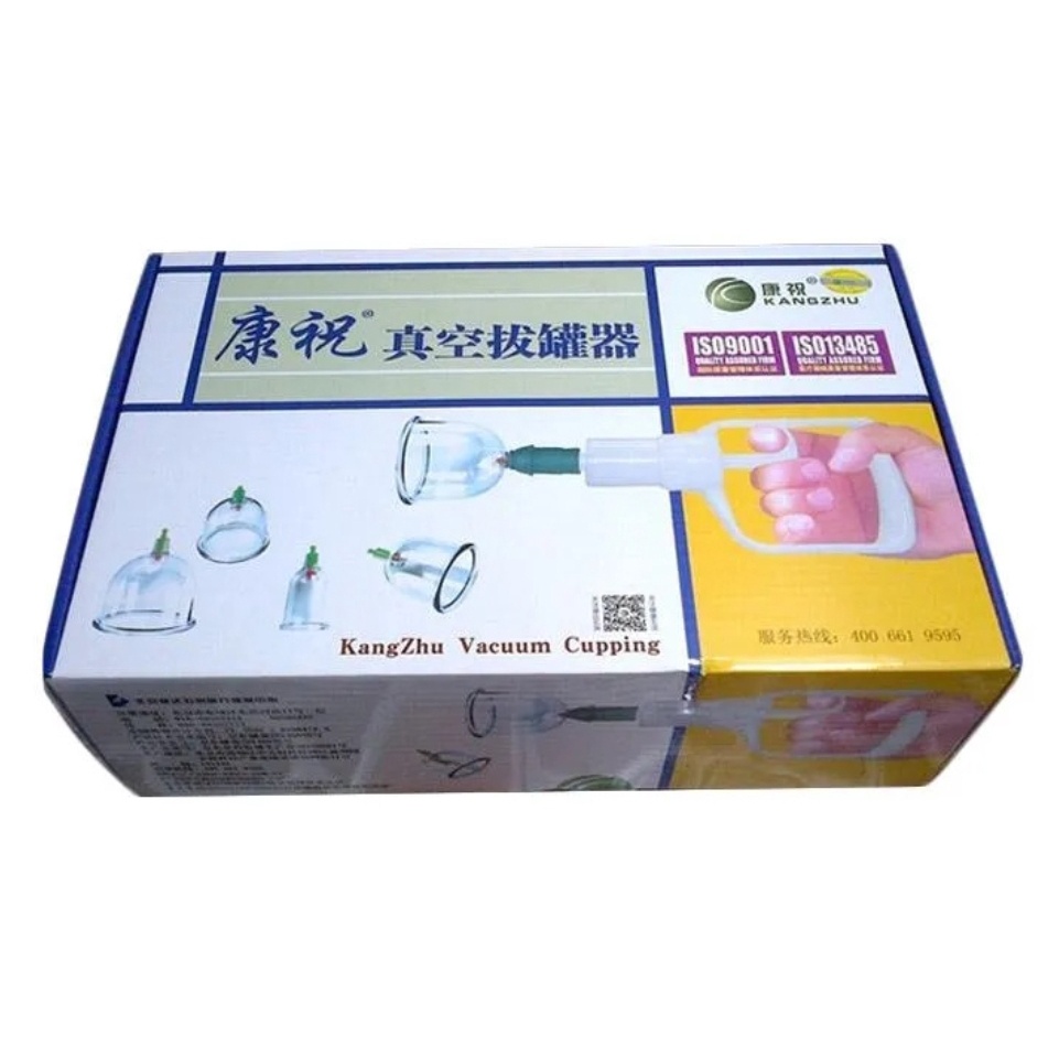KANGZHU Vacuum Cupping Alat Bekam 12Pcs ~ untuk Membantu Mengurangi Angin di Tubuh..Meringankan Masu