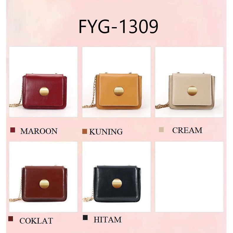 FYGALERY FYG1309 TAS MURAH  SLING BAG FASHION WANITA TAS SELEMPANG IMPORT TAS MINI SYLE KOREA