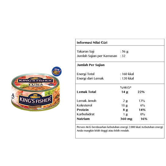 

Paket 3 Pcs King'S Fisher Tuna Hot Spicy 170G Gratis Sarden 155G