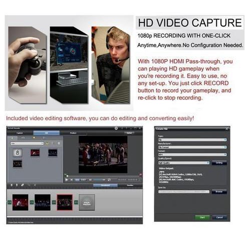 Ezcap 280 HD VIDEO CAPTURE - HDMI Recorder With MIC Input - NON PC