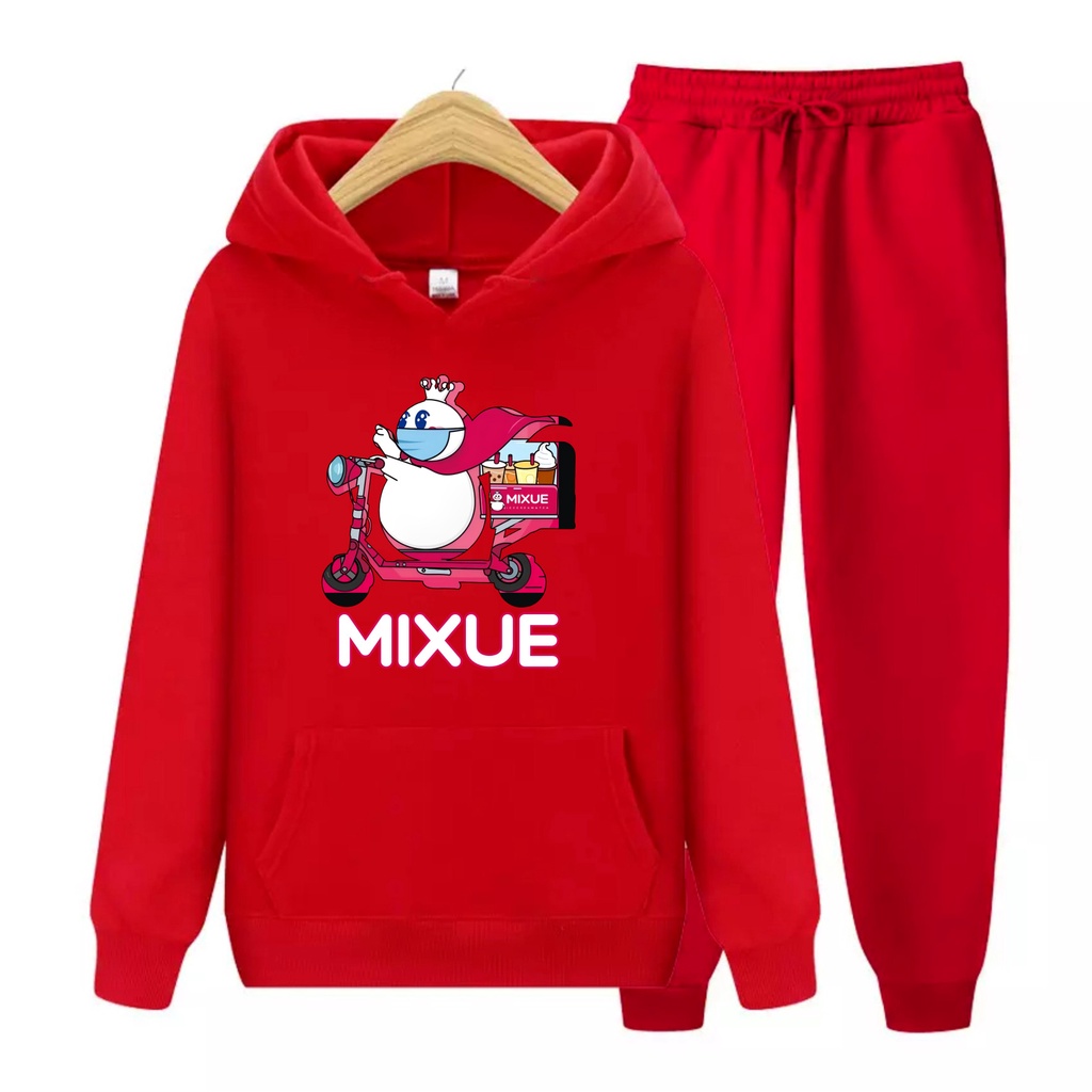 Setelan Sweater Hoodie  Anak MIXUE ICE CREAM Usia 4-14 Tahun Bisa Bayar Ditempat COD