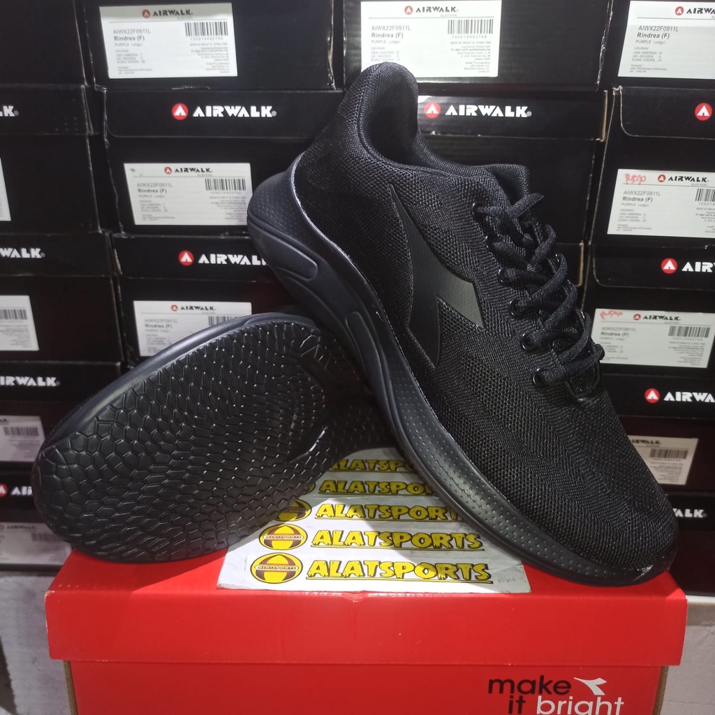 Diadora Full black series Sepatu Sneaker Running Pria Original