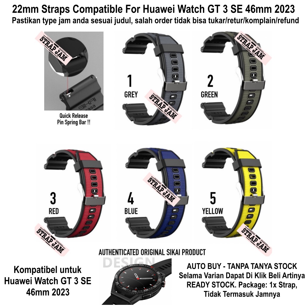 SIKAI Attitude Strap Huawei Watch GT3 GT 3 SE 46mm 2023 - Tali Jam 22mm Rubber