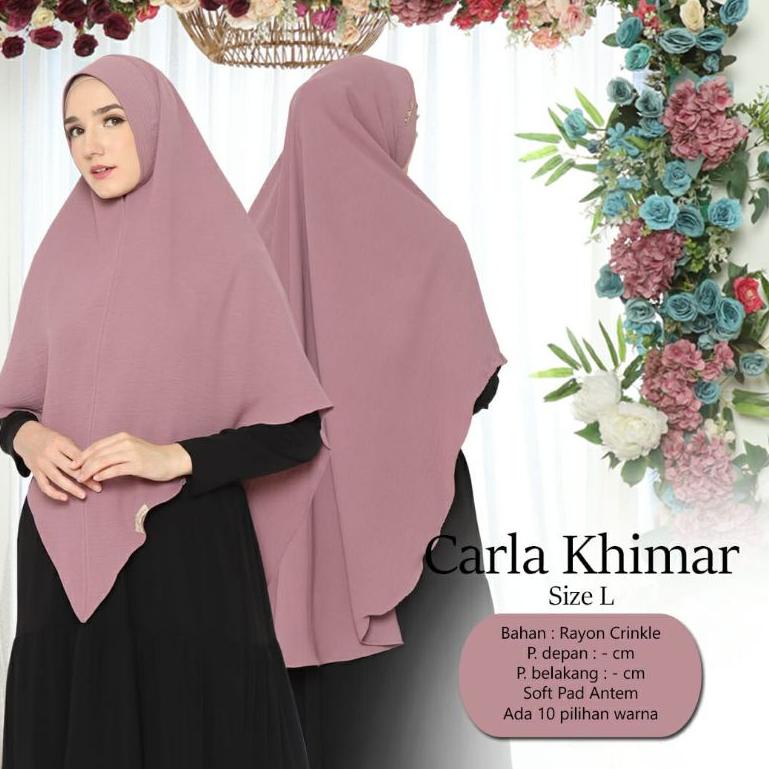 HARGA BERSAHABAT CARLA KHIMAR SIZE L ORI VALENSHA QUEEN HIJAB BAHAN CRINKLE AIRFLOW PREMIUM TANPA TA