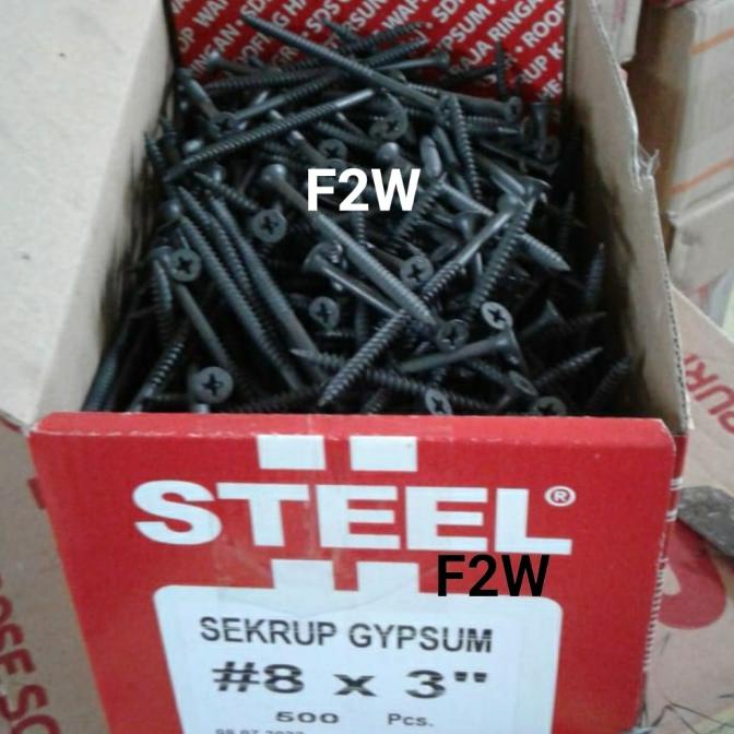 SEKRUP GYPSUM SUNRAY 8X3" SKRUP GIPSUM DRYWALL SCREW 7.5CM