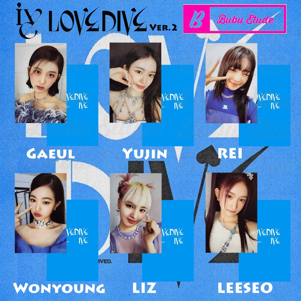 IVE LOVE DIVE VER.2 ALBUM PHOTOCARD UNOFFICIAL