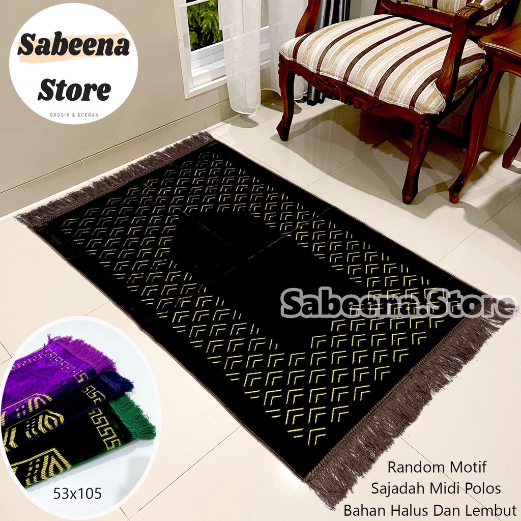 Sajadah Minimalis Turkey Turkiye Polos Tosca Perlengkapan Sholat By Sabeena.Store