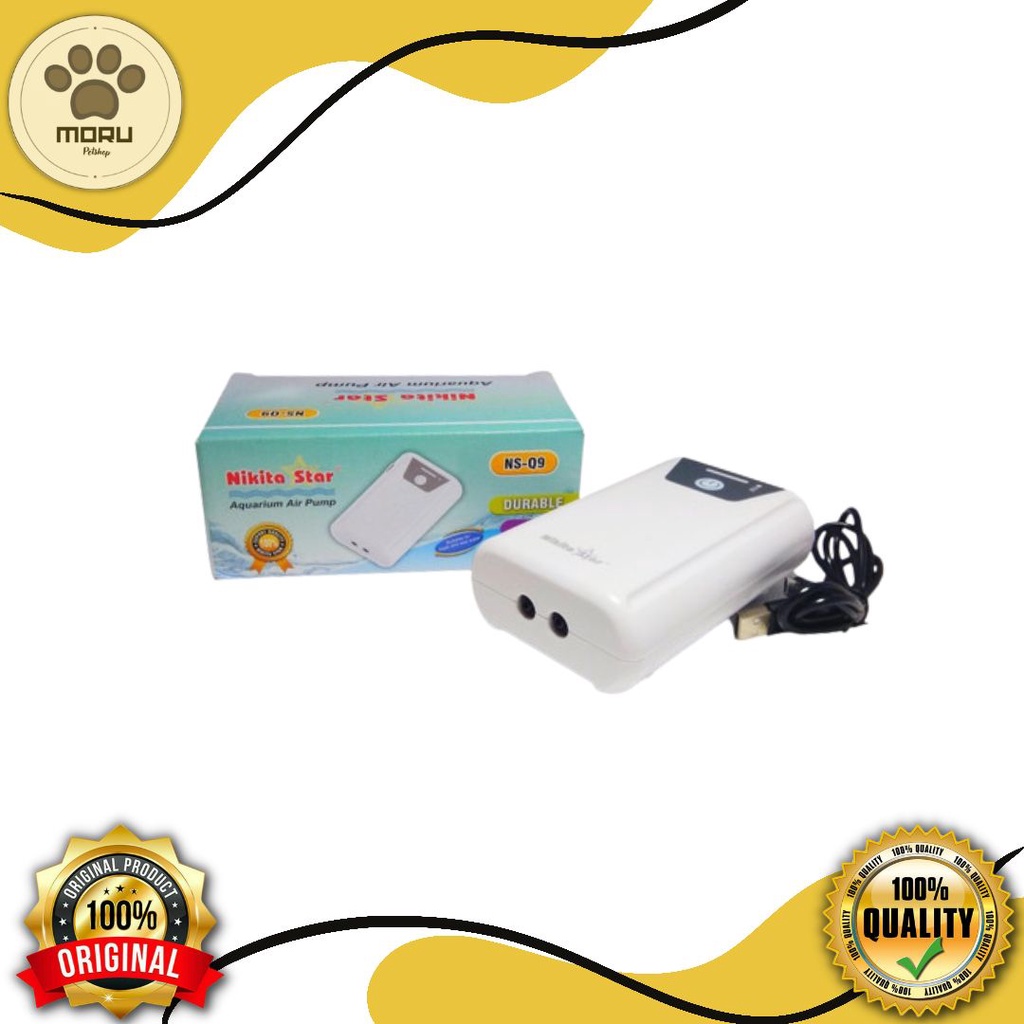 Nikita Airpump NS Q9 AC/DC AIRPUMP AERATOR 2 LUBANG NIKITA STAR