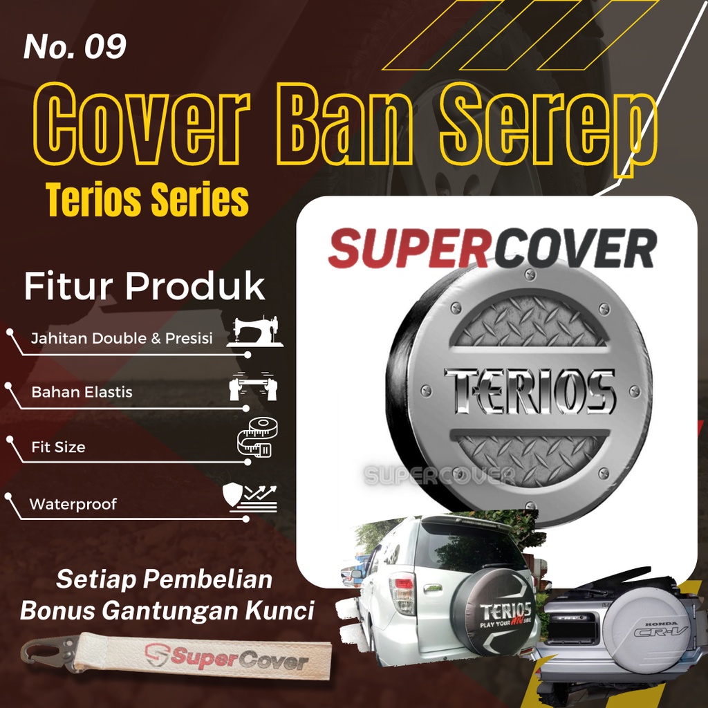 Sarung Ban Serep Daihatsu Terios Cover Ban Serep Kulit Sintetis Daihatsu Terios 09 Penutup Pelindung
