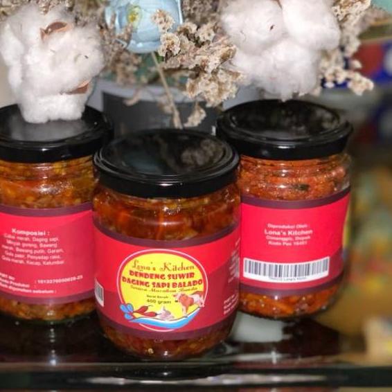 

❇ Dendeng Suwir Daging Sapi Balado berat 400gram berat bersih 200gram ➦