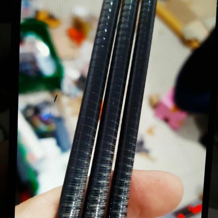 SALE Blank joran hollow bahan carbon 90 cm ulir kasar label putih