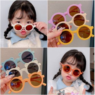 BV.ID KC521 Kacamata Anak Fashion Unisex Sunglasses Kids Murah Kaca Mata Hitam Bulat Lucu