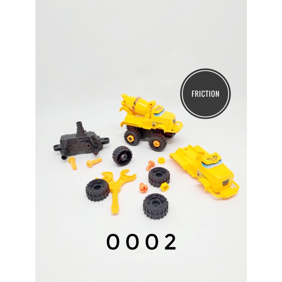 Mainan Anak DIY Assemble Construction Truck Truk Konstruksi