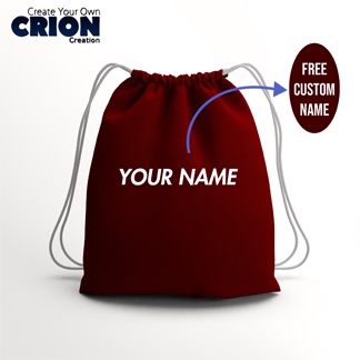 Tas Serut Waterproof - Tas Olahraga / Travel / Backpak Custom Nama - By Crion