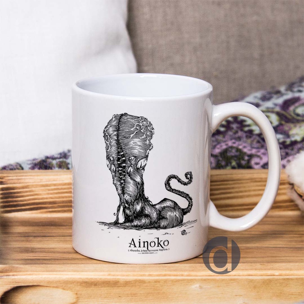 Mug Gelas Black And White Animal Monster ABW3