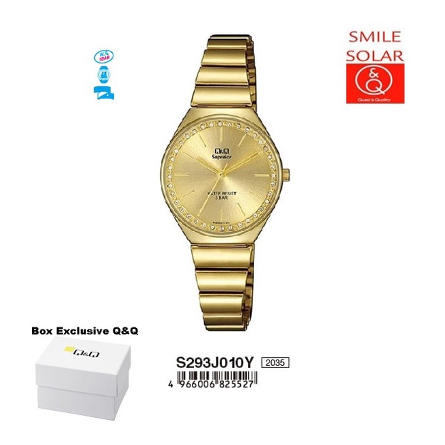 Jam Tangan Wanita Casual Business Rantai Stainless Steel Analog Original Q&amp;Q QnQ QQ S293 S293J Series