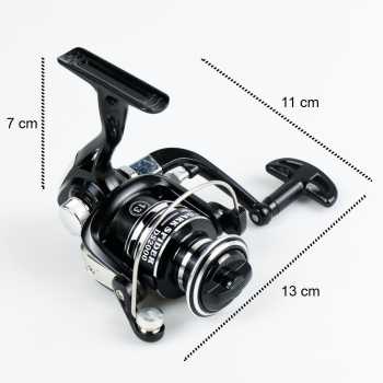 Spinning Reel Pancing Ikan dengan Gear Ratio 5.2:1 Ball Bearing 12+1 / Gulungan Pancing Ikan Gabus Nila Mas Kecil Besar Murah Kuat / Gear Rell Rel Ril Riil Rill Gulungan Penggulung Kerek Kerekan Pancing Power Handle / Alat Pancing Ikan Laut Air Tawar