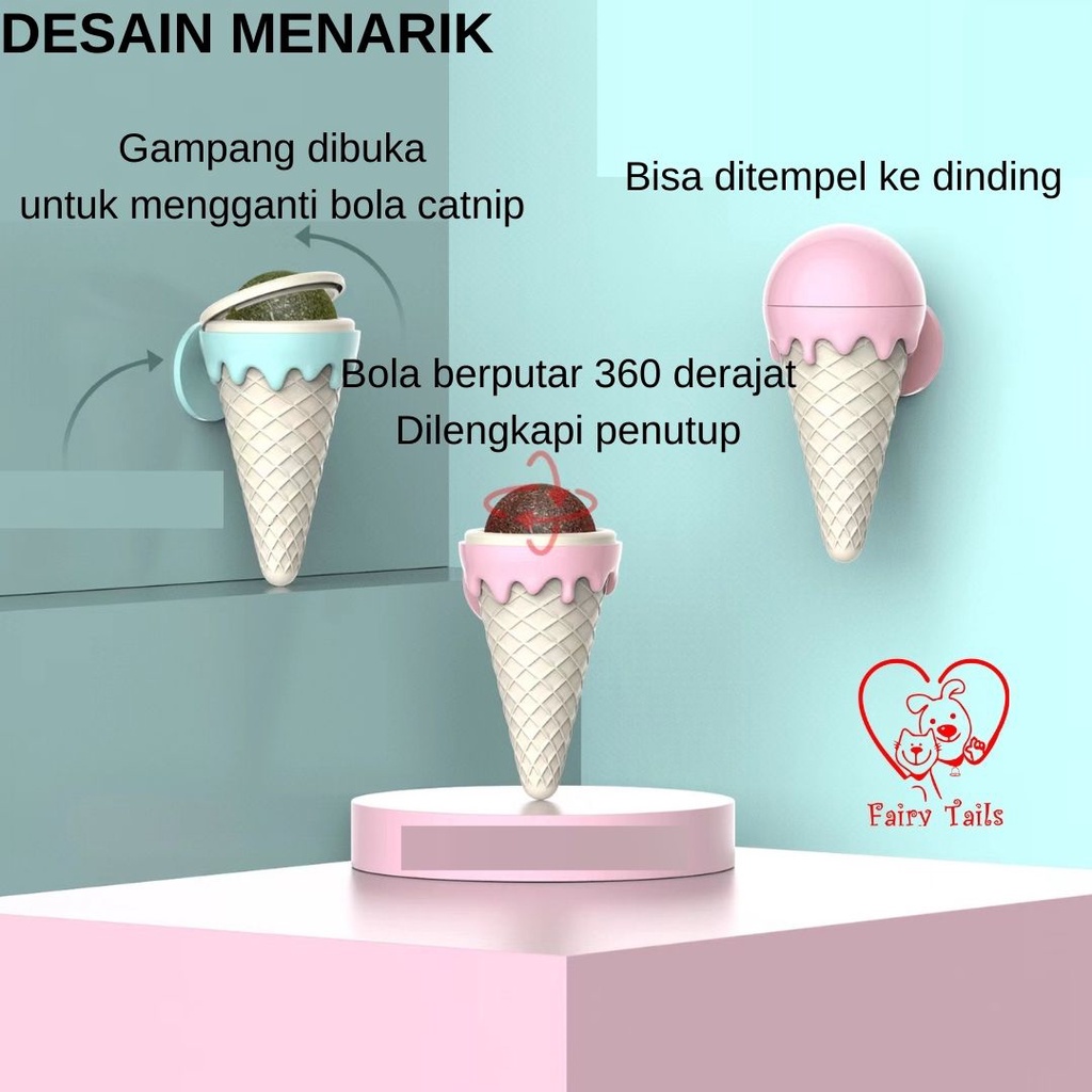 Mainan Catnip Ice Cream Cone Untuk Kucing Anabul Bentuk Es Krim / Catnip Toy for Cat