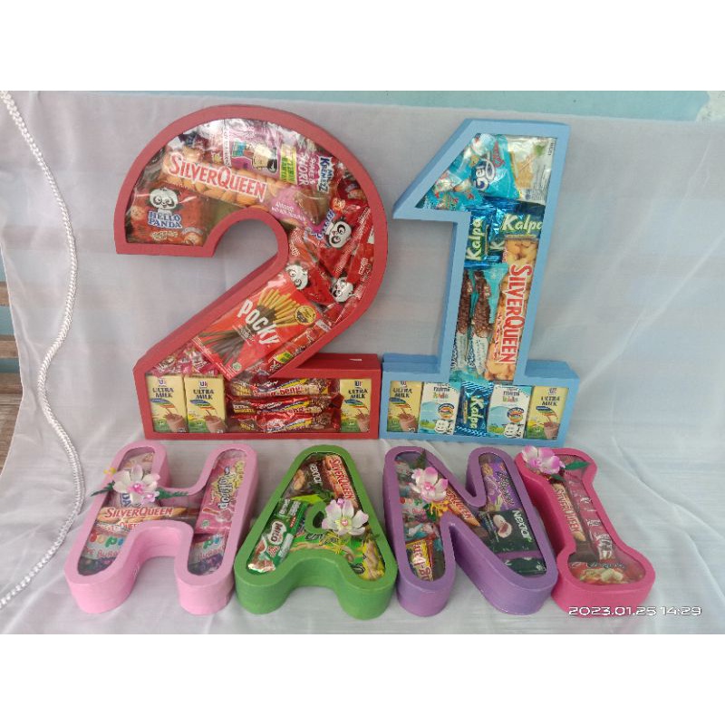 

BOX HURUF/BOX LETTER/SNACK BOX LETTER ukuran 20x15