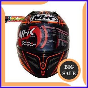 onderdil HELM NHK TERMINATOR DEFENDER BLACK 0RANGE FLUO HELM TERLARIS 140ZZ3