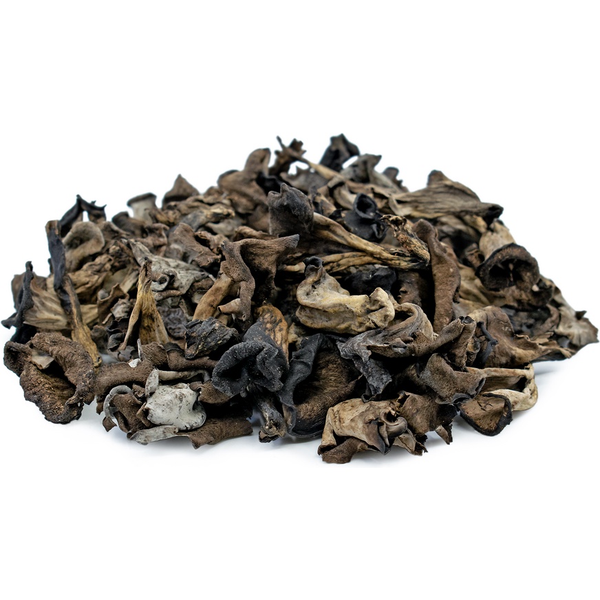 

France Dried Black Trumpets Mushroom Jamur Kering Terompet Hitam Pasta Pizza Risotto