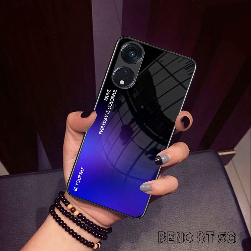 Legend Shop Softcase Kaca mewah for Oppo Reno 8T 5G/4G Terbaru LS29 Softcase Oppo Reno 8T Terbaru - 