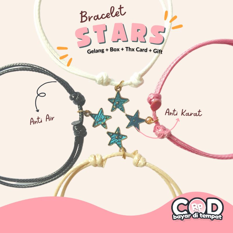 Gelang Persahabatan 4pcs Gelang Karakter Couple Lucu