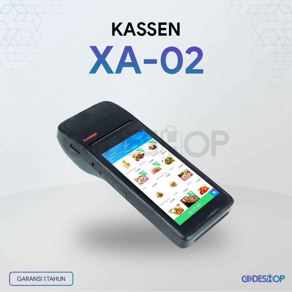 

ALL IN ONE POS ANDROID KASSEN XA02 - XA 02 4G CETAK STRUK KASIR CAFE KEKINIAN