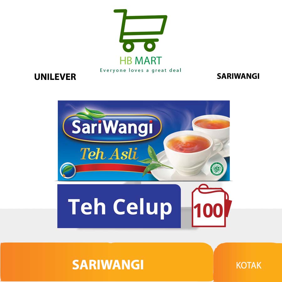 

SARIWANGI TEA BAG ASLI SAGA 100X1.85 GR