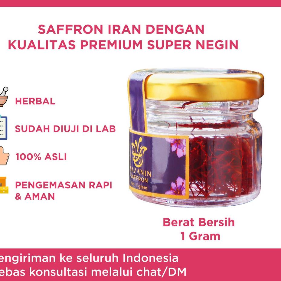 

☜ Nazanin Saffron Iran 1 gr / gram Premium Super Negin ✈
