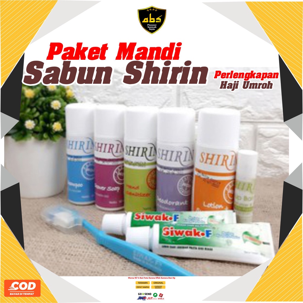 Set Perlengkapan Mandi Haji Umroh Shirin 60 Ml Perlengkapan haji umroh Sabun Arab Toilet Non Alkohol Organizer