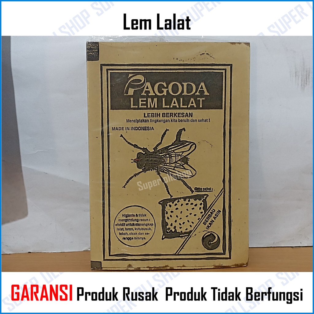 Lem Lalat Kertas Ampuh Perangkap Jebakan Perekat Lalat Buah Cicak Serangga 1 Pack Isi 10 Lembar