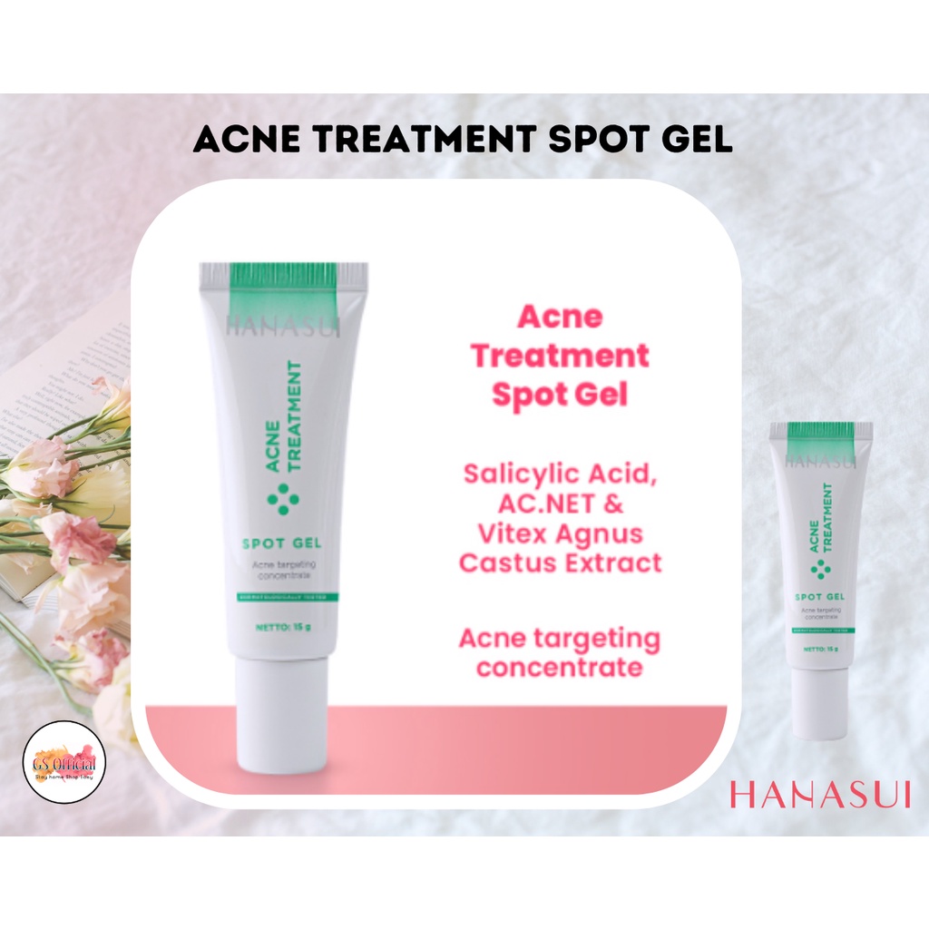 HANASUI ACNE TREATMENT SERIES - POWER ESSENSE - GENTLE CLEANSER - NIGHT CREAM - POWER ESSENCE - SPOT GEL